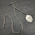 Around 1920 British Antique Pure Silver (925 Silver) Albert Chain 37g Medal Fob